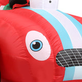 Santaco Christmas Inflatable 2.4M Santa Racing Sleigh - Top-Down View