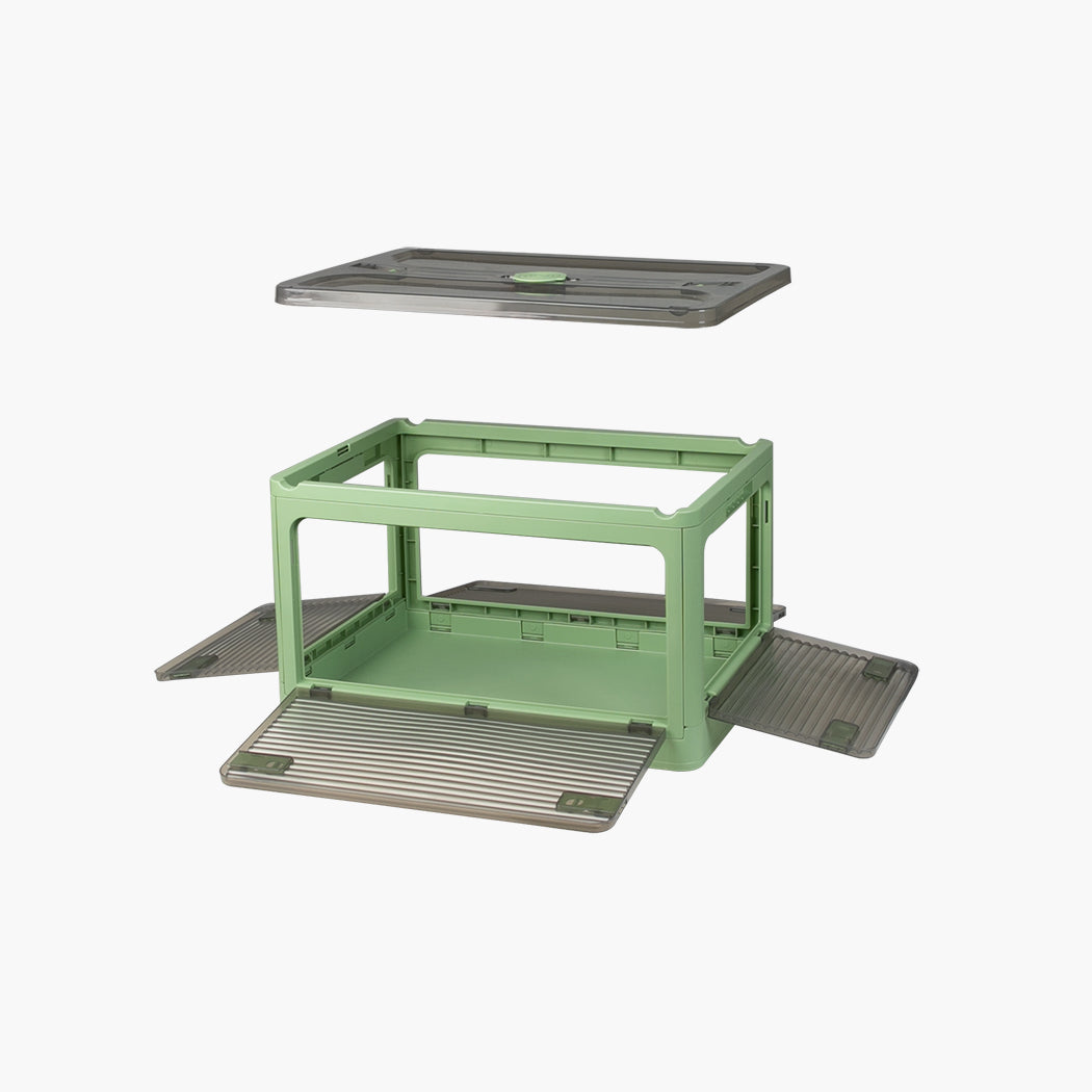 Storage Containers Stackable Lid Clothes S Green Small-1954802600524255236