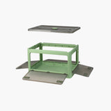 Storage Containers Stackable Lid Clothes S Green Small - Top-Down View