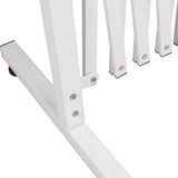 Garden Security Fence Gate Expandable White - Top-Down View