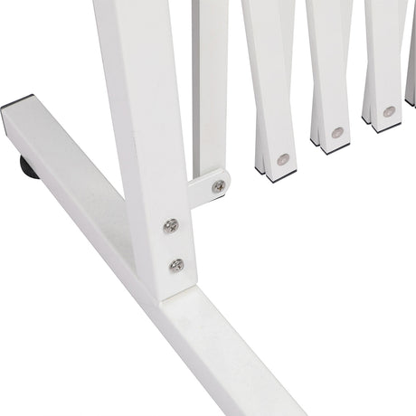 Garden Security Fence Gate Expandable White-1954802909753511940