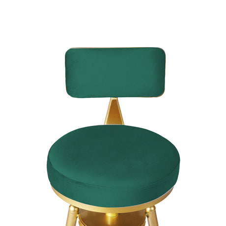 Levede 1x Bar Stools Velvet Kitchen Green-2018816867321384964
