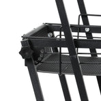 Levede 3 Tier Kitchen Trolley Cart Swivel Black Colour-2018816800040554500