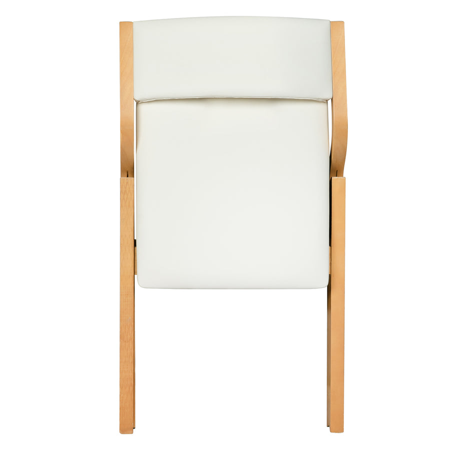 Levede 2x Dining Chairs Foldable PU Beige-2006733273778229252