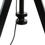 EMITTO Wooden Floor Lamp Modern Tripod Black - Top-Down View