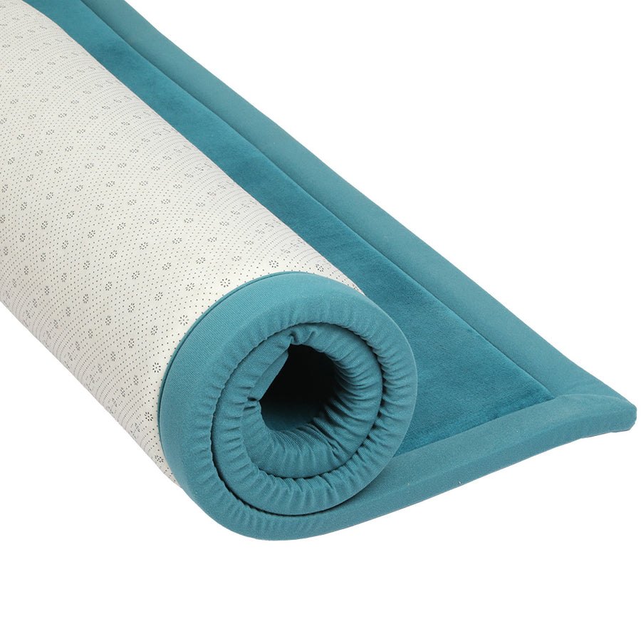 Marlow Coral Velvet Area Rugs Large Mat 120x200cm Blue-2018816751181107204