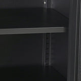 Levede Storage Cabinet Steel Kitchen Black-2006733266635329541