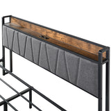 Levede Queen Bed Frame Tufted Headboard USB Charge-2006733226692972549