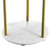 Levede Coat Rack Clothes Stand 8 Hook Organizer Gold - 45-Degree Angle