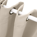 2x Blockout Curtains Panels 3 Layers Beige - 45-Degree Angle