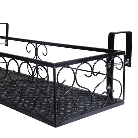 Levede Plant Stand Outdoor Indoor Home Black Rectangle-2018816682574876677