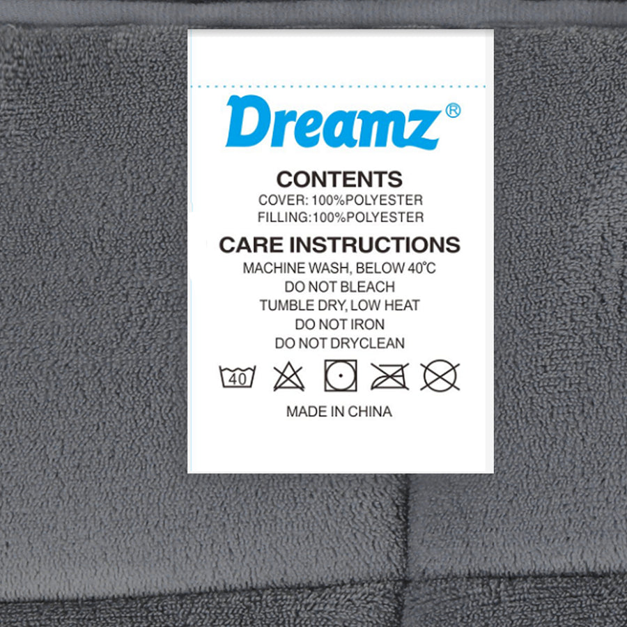 DreamZ Quilt Doona Comforter Blanket Grey King-2006733014155005957