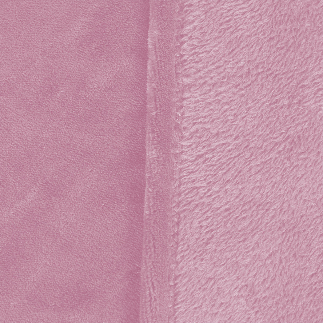 DreamZ 320GSM 220x160cm Ultra Soft Mink Pink Single-2018816624378908677