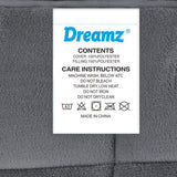 DreamZ Quilt Doona Comforter Blanket Grey Super King - 45-Degree Angle