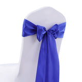 Multicoloured Chair Sashes Fabric Covers Navy - 45-Degree Angle
