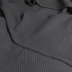 DreamZ Throw Blanket Cotton Waffle Blankets Grey Single-2018816707208024069