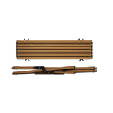 Levede Folding Camping Table Chair Set Oak - 45-Degree Angle
