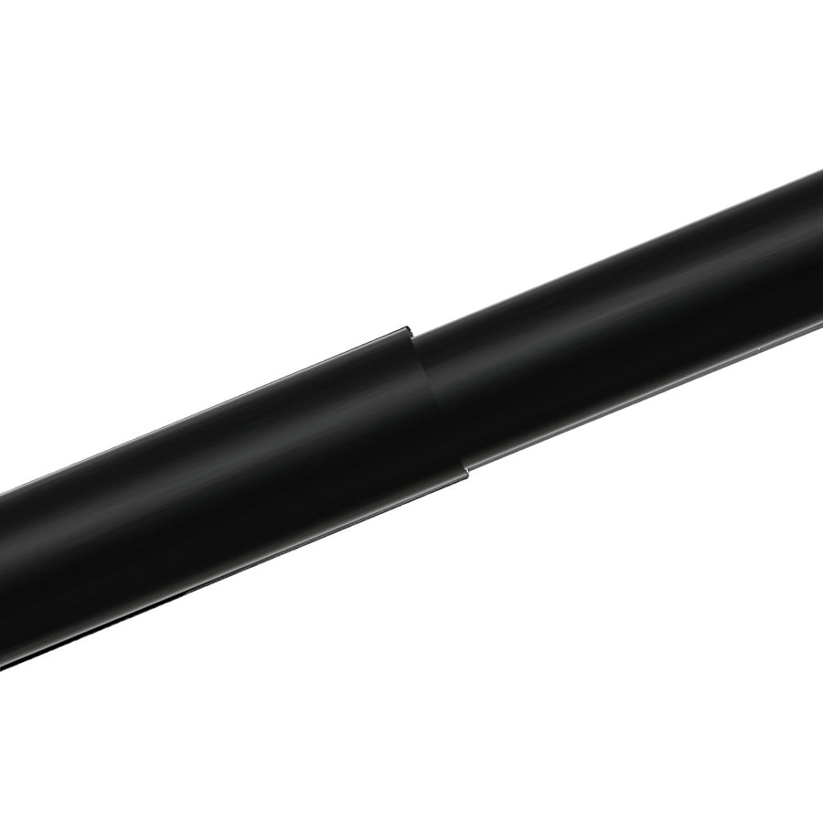 Marlow Black Double Curtain Rod Steel Pole Pommel Set Extendable Adjustable-2018816770139361285