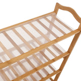 Levede Bamboo Shoe Rack Storage Wooden - 45-Degree Angle
