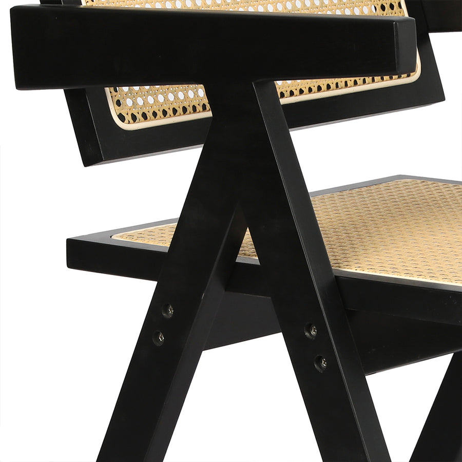 Levede 6x Black Wicker Armchair Dining Chair-2018816926196830213