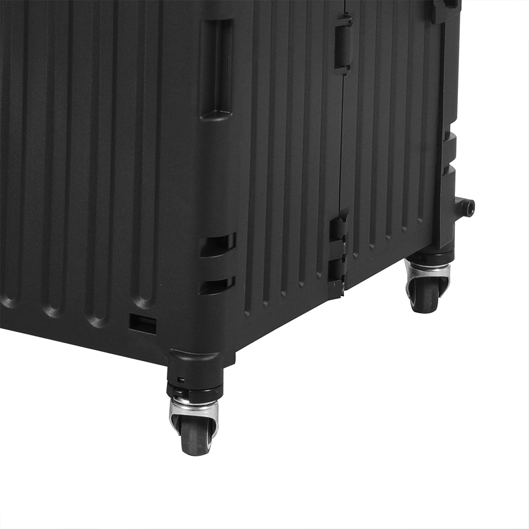 Folding Shopping Trolley Cart Portable Black-2006733034182807557