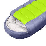 Mountview Sleeping Bag Outdoor Camping Grey - 45-Degree Angle