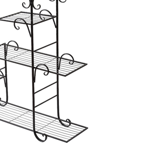Levede Plant Stand Outdoor Indoor Metal Black-2018816719711244293