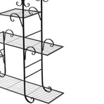 Levede Plant Stand Outdoor Indoor Metal Black-2018816719711244293