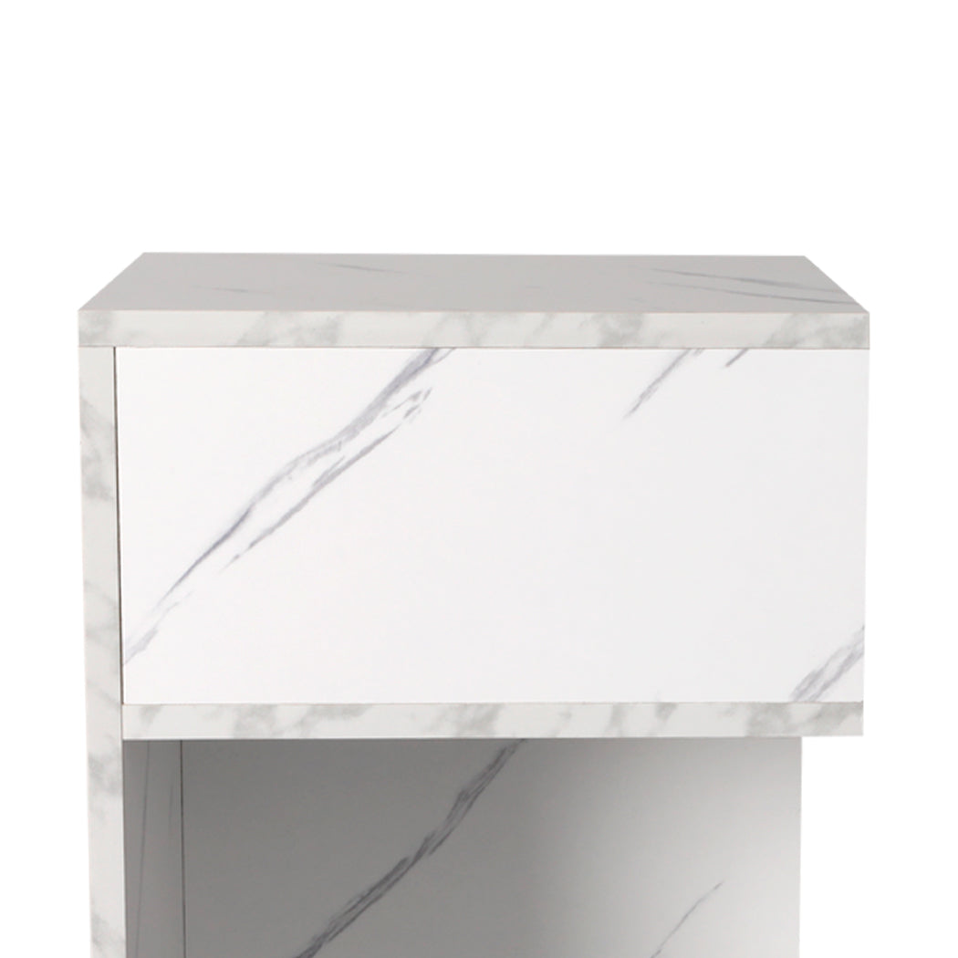 Levede 1xBedside Tables Drawers Side White-1954802869936984069