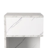 Levede 1xBedside Tables Drawers Side White - 45-Degree Angle