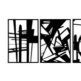 Yezi Metal Wall Art 4Pcs Abstract Minimalist Line Decor - 45-Degree Angle