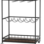 Levede Wooden Bar Cart Drinks Trolley 3 Tire-2018816826137513989