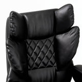 Levede Gaming Office Chair High Back PU Leather Black - 45-Degree Angle