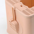 PaWz Foldable Cat Litter Box Tray Enclosed Pink-2018816753664135173