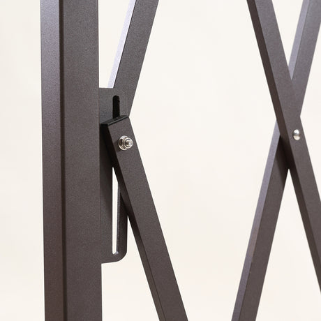 Garden Security Fence Gate Gate Metal Brown-2018816904071876613