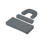 Levede Foldable Beach Lounge Chairs with Face Hole Grey-2018816828482129925