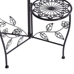 2X Wrought Iron Outdoor Indoor Flower Black 2 Pack-2018816817077817349