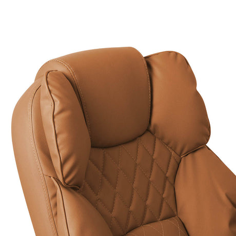 Levede Gaming Chair Office Computer Brown Footrest-1954802890916892677