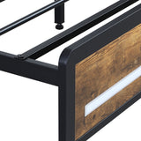 Levede King Bed Frame Storage Headboard Industrial - 45-Degree Angle