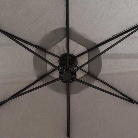 Mountview 3M Outdoor Umbrella Cantilever Grey With Base-1954802871253995525