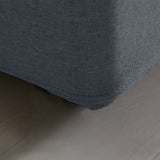 Levede Fabric Bed Frame King Tufted Dark Grey - 45-Degree Angle
