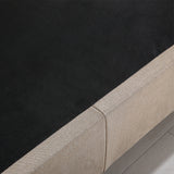 Levede Fabric Bed Frame Double Gas Lift Double Beige - 45-Degree Angle