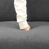 Levede Cloud Sofa 3 Seater Sherpa Fleece Beige - 45-Degree Angle
