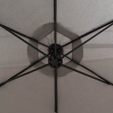 Mountview 3M Cantilever Umbrella Outdoor Grey With Base - 45-Degree Angle