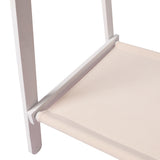 Levede Clothes Rack Wooden Wardrobe White - 45-Degree Angle