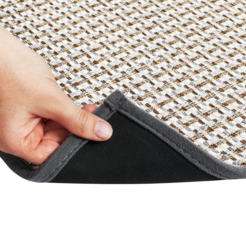 Marlow Kitchen Rug 2PCS Woven Non Slip Absorbent Grey-2018816694125989891