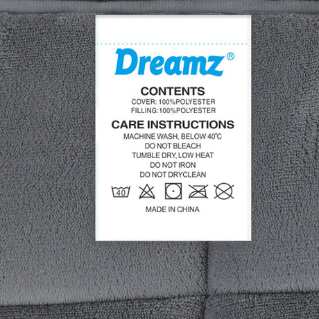 DreamZ Quilt Doona Comforter Blanket Grey Queen-2006733014318583813
