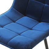 Levede 4x Dining Chairs Kitchen Velvet Blue - 45-Degree Angle