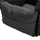 PaWz Dog Car Seat Booster Belt Black - Top-Down View