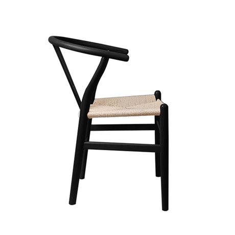 Levede 2x Dining Chairs Wooden Hans Black-2018816937357873157